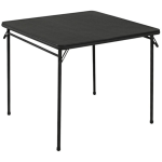 COSCO Bridgeport Essentials Square Folding Table, 29-3/8inH x 33-13/16inW x 33-13/16inD, Black