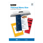 Fellowes Thermal Laminating Pouches, Menu Size, 3 Mil, 11-1/2in x 17-1/2in, Ultra-Clear, Pack Of 100 Pouches