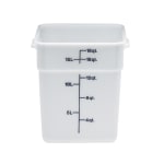 Cambro Poly CamSquare Food Storage Containers, 18 Qt, White, Pack Of 6 Containers