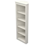 Inval America 71inH 5-Shelf Corner Bookcase, Washed Oak