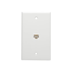 Tripp Lite Cat6a Straight-Through Modular In-Line Snap-In Coupler w/90-Degree Down-Angled Port, White (RJ45 F/F) - Network coupler - TAA Compliant - RJ-45 (F) to RJ-45 (F) - CAT 6a - 90 deg. connector, down-angled connector - white