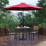 Flash Furniture Lark 5-Piece All-Weather Deck/Patio Set, Red