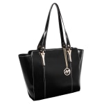 McKleinUSA M Series ALICIA Leather Shoulder Tote, 14inH x 6inW x 13inD, Black