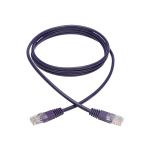 Tripp Lite Cat5e 350 MHz Molded UTP Patch Cable (RJ45 M/M), Purple, 6 ft. - First End: 1 x RJ-45 Male Network - Second End: 1 x RJ-45 Male Network - 1 Gbit/s - Patch Cable - Gold Plated Contact - 26 AWG - Purple)=