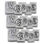 Ready 2 Learn Coin Stamps - Heads, 5 Stamps Per Set, Pack Of 3 Sets