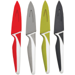 Starfrit Paring Knives - Set of 4 - 4/Set - Paring Knife - 4 x Paring Knife - Cutting, Paring - Green, Red, Light Gray, Dark Gray