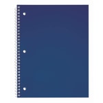 Just Basics Poly Spiral Notebook, 8in x 10-1/2in, 1 Subject, College Ruled, 70 Sheets, Blue