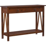 Linon Rockport Console Table, Antique Tobacco