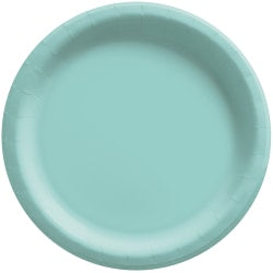 Amscan Round Paper Plates, 8-1/2in, Robins Egg Blue, Pack Of 150 Plates