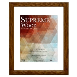 Amanti Art Wood Picture Frame, 31in x 21in, Matted For 20in x 30in, Svelte Clay Gray