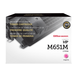 Office Depot Brand Remanufactured Magenta Toner Cartridge Replacement for HP 654A, OD654AM