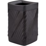 Safco Twist Waste Receptacle - 32 gal Capacity - Removable Lid, Durable, UV Resistant, Fade Resistant - 30in Height x 18.9in Width x 18.9in Depth - High-density Polyethylene (HDPE) - Black - 1 Each