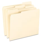 Pendaflex Smart Shield File Folders, Letter Size, Manila, 1/3 Cut Tabs