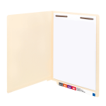 Smead End-Tab Folders With Fastener, 8 1/2in x 14in, Legal, Manila, Box of 50