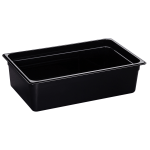 Cambro H-Pan High-Heat GN 1/1 Food Pans, 6inH x 12-3/4inW x 20-7/8inD, Black, Pack Of 6 Pans