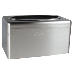 Kleenex Stainless Steel Countertop Box Towel Cover For POP-UP Box Hand Towels, Case Of 2