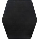 ES ROBBINS Game Zone Chair Mat - Medium Pile Carpet, Hard Floor - 46in Length x 42in Width - Hexagon - Vinyl - Black - 1Each