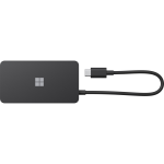 Microsoft USB-C Travel Hub - for Notebook - USB Type C - 4K - 3840 x 2160 - 1 x USB Type-A Ports - USB Type-A - 1 x USB Type-C Ports - USB Type-C - 1 x RJ-45 Ports - Network (RJ-45) - 1 x HDMI Ports - HDMI - VGA - Black