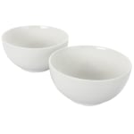 Gibson Home 2-Piece 7in Ceramic All-Purpose Round Bowl Set, White