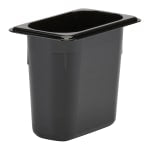 Cambro Camwear GN 1/9 Size 6in Food Pans, Black, Set Of 6 Pans