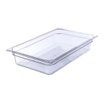 StorPlus Full-Size Plastic Food Pans, 4inH x 12 3/4inW x 20 3/4inD, Clear, Pack Of 6