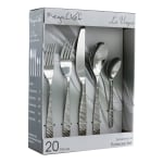 MegaChef La Vague 20-Piece Stainless-Steel Flatware Set, Silver