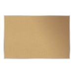 Ghent Cork Bulletin Board, 48 1/2in x 144 1/2in, Aluminum Frame With Silver Finish