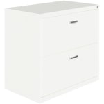 NuSparc 30inW Lateral File 2-Drawer w/ Arc Pull, White, 1 Each