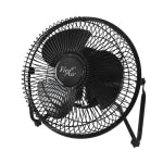 Vie Air 8in High-Velocity Desk And Floor Fan, 10in x 5-1/2in, Black