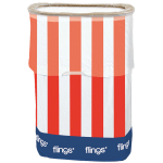 Amscan Patriotic Fling Bins, 22inH x 10inW x 15inD, Red/White/Blue, Pack Of 2 Bins