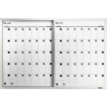 Lorell Magnetic Unframed Dry-Erase Calendar Whiteboard, 36in x 24in, Frost