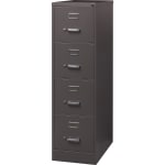 Lorell Fortress 26-1/2inD Vertical 4-Drawer Letter-Size File Cabinet, Medium Tone