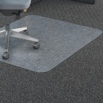 Lorell Big and Tall Polycarbonate Low Pile Studded Chair Mat, 36in x 48in