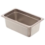 Hoffman Tech Browne Stainless Steel Steam Table Pans, 1/4 Size, Silver, Case Of 48 Pans