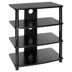 Mount-It! MI-868 Media Stand Entertainment Center, 27-3/4inH x 23-3/4inW x 15-1/2inD, Black