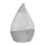 Crane Droplet Ultrasonic Cool Mist Humidifier, 0.5 Gallons, 6 3/4in x 6 3/4in x 10 1/2in, Gray