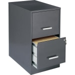 NuSparc 22in 2-Drawer File Cabinet - 14.3in x 22in x 26.7in - Metallic Charcoal