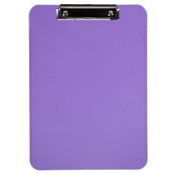 JAM Paper Plastic Clipboards with Metal Clip, 9in x 13in, Purple