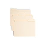 Smead Manila Reinforced Tab Fastener Folders, Letter Size, 1/3 Cut, Pack Of 50