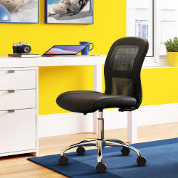 Serta Essentials Mid-Back Computer Chair, Blue Sky/Chrome