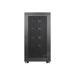 Tripp Lite 24U Industrial Rack Floor Enclosure Server Cabinet Doors & Sides - Rack cabinet - black - 24U - 19in