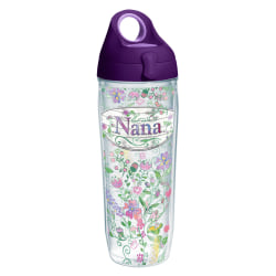 Tervis Hallmark Nana Floral Water Bottle With Lid, 24 Oz, Clear