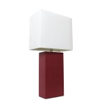 Lalia Home Lexington Table Lamp, 21inH, White/Red