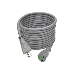 Eaton Tripp Lite Series Hospital-Grade Extension Cord, NEMA 5-15P to NEMA 5-15R - Green Dot, 15A, 125V, 14 AWG, 15 ft. (4.57 m), Gray - Power extension cable - NEMA 5-15R (R) to NEMA 5-15P (P) - AC 125 V - 15 A - 15 ft - molded - gray