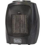 Black+Decker BHDC201 1,500-Watt Personal Ceramic Heater, 9-1/4inH x 7-5/16inW x 6-5/16inD, Black