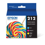 Epson 212 Claria Black And Cyan, Magenta, Yellow Ink Cartridges, Pack Of 4, T212120-BCS