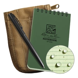 Rite In The Rain Pocket Top-Spiral Notebook Kit, 3in x 5in, Green