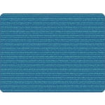 Carpets for Kids KIDSoft Subtle Stripes Tonal Solid Rug, 6ft x 9ft, Blue/Teal