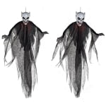 Amscan Halloween Demon Hanging Prop, 7ft, Black