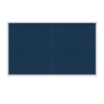 Ghent Aluminum Frame Vinyl Bulletin Board, 18in x 18in, Navy, Satin Frame